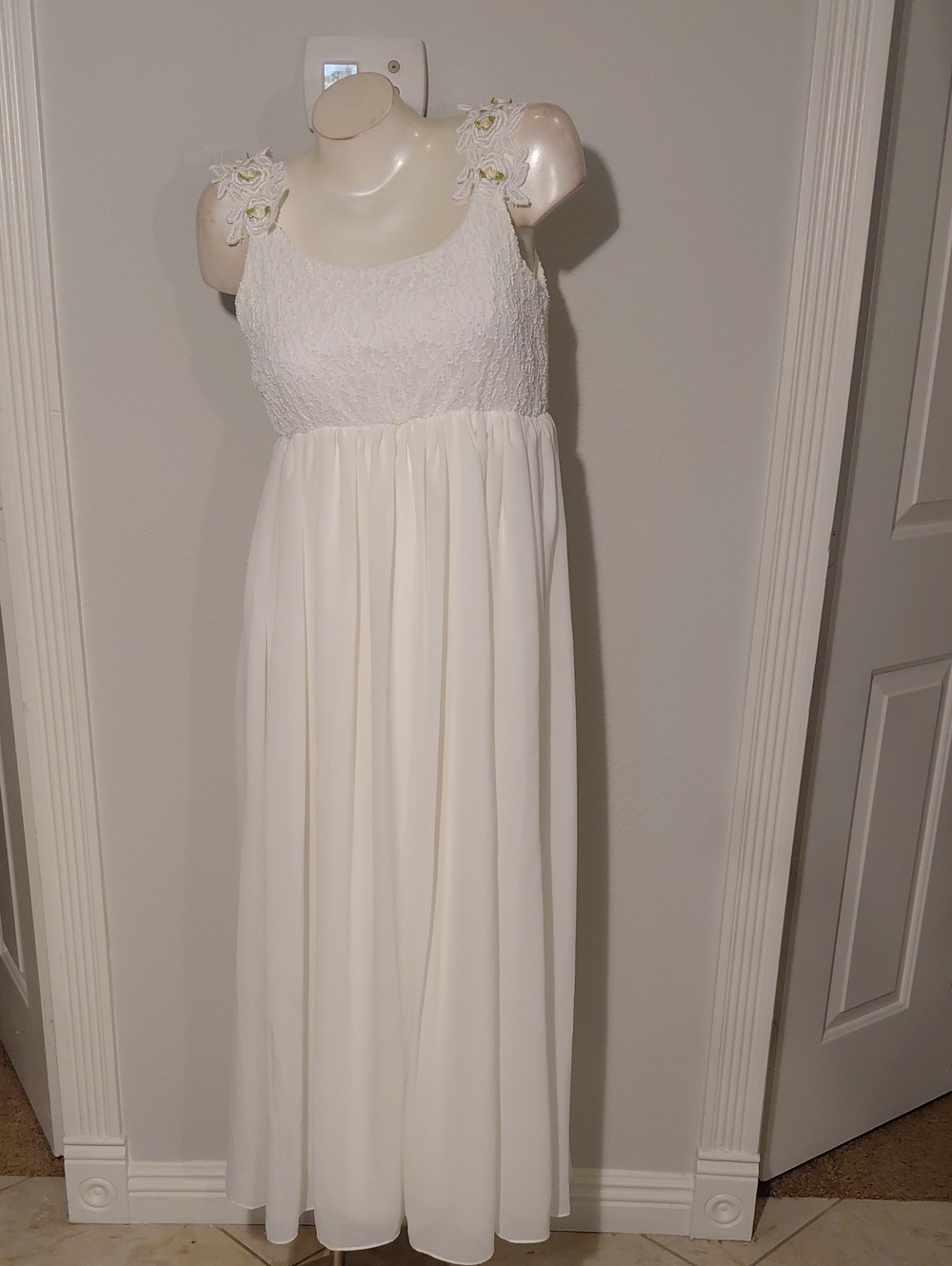 Amalee White Floral Strap Dress